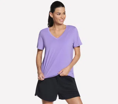Skechers Women's Pima V-neck T-shirt In Purple