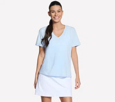 Skechers Women's Pima V-neck T-shirt In Blue
