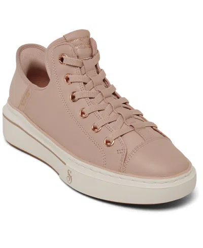 Skechers Women's Premium Leather Slip-ins Snoop One In Blush