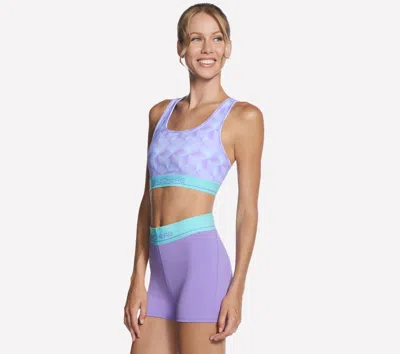 Skechers Women's Printed Pace Bra Top In Purple