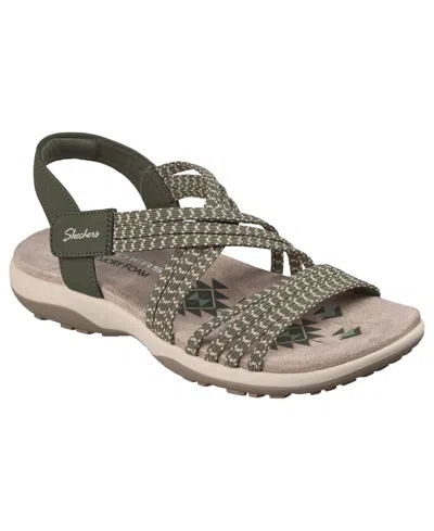 Skechers Women's Reggae Slim Stretch Sandals From Finish Line In Green