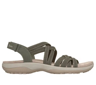 Skechers Women's Reggae Slim - Summer Getaway Sandals In Green