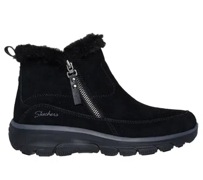 Skechers Women's Relaxed Fit: Easy Going - Cool Zip Boots In Black