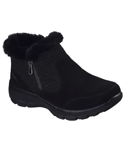 Skechers Women's Relaxed Fit: Easy Going Memory Foam Boots From Finish Line In Black