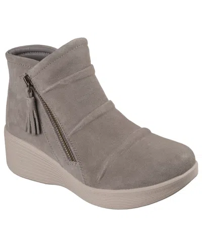 Skechers Women's Relaxed Fitparallel Lite Casual Fashion Wedge Booties From Finish Line In Gray