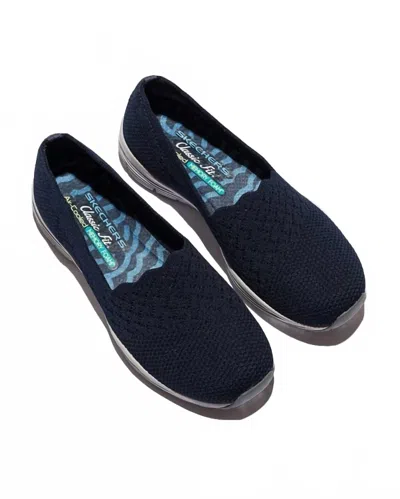 Skechers Women's Seager Stat Stretch Knit Loafer In Navy In Blue