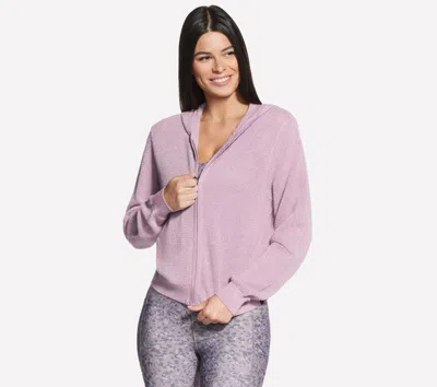 Skechers Shine Hooded Full Zip Jacket In Pink