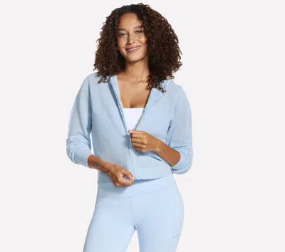 Skechers Women's Shine Hooded Full Zip Jacket In Blue