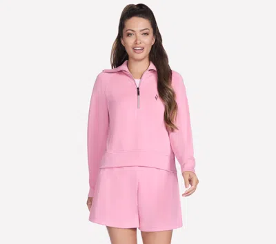 Skechers Women's Skechluxe Elevate 1/4 Zip Top In Pink