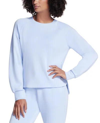 Skechers Women's Skechweave Elevate Long-sleeve Crewneck Tee In Brunnera Blue