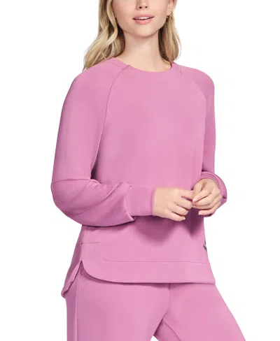 Skechers Women's Skechweave Elevate Long-sleeve Crewneck Tee In Pink