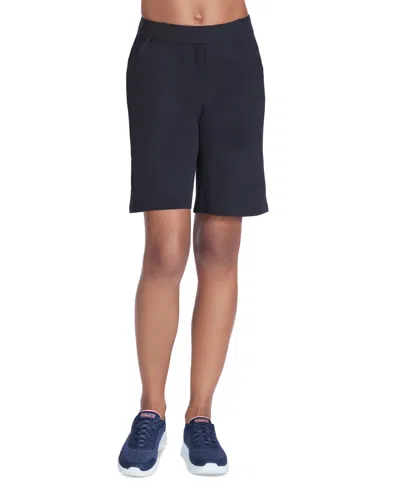 Skechers Women's Skechweave Solid-color Bermuda Shorts In Black