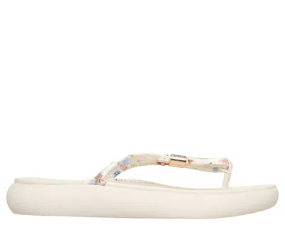Skechers Women's Slide-ups Relaxed Fit: Asana Luxe - Vibrant Beauty Sandals In White