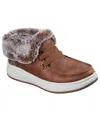 Skechers Women's Slip-ins Bobs Skip Cute Wave-fur Fancies Casual Booties From Finish Line In Animal Print