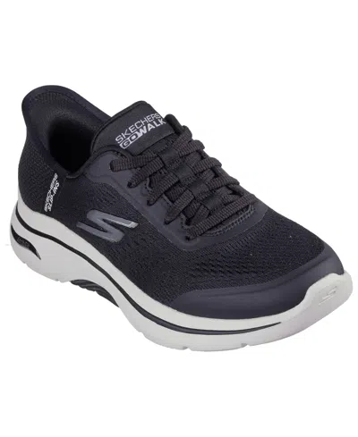 Skechers Women's Slip-ins: Go Walk Arch Fit 2.0 Walking Sneakers From Finish Line In Black,white
