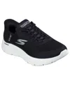 Skechers Go Walk Flex Womens Memory Foam Manmade Slip-on Sneakers In Black,white