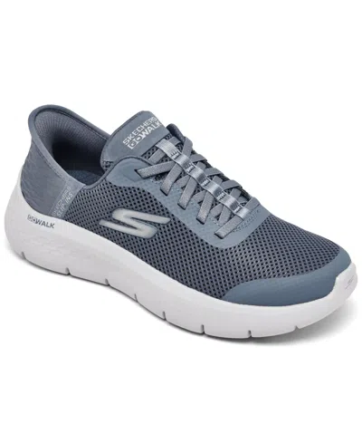 Skechers Go Walk Flex Womens Heel Pillow Holds Your Foot Securely In Place Hands Free Slip-ins For An Easy Fi In Blue
