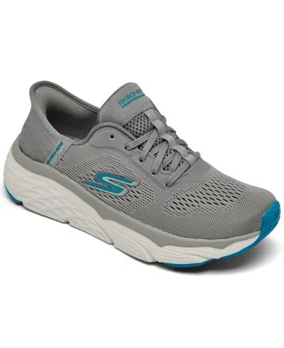 Skechers Women's Slip-ins Max Cushioning Walking Sneakers From Finish Line In Charcoal,teal