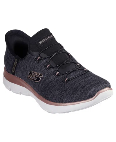 Skechers Women's Slip-ins: Summits In Black,rose Gold