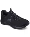 Skechers Women's Slip-ins: Summits Wide Width Walking Sneakers From Finish Line In Black