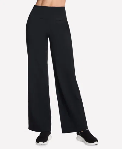 Skechers Women's Slip-in Wide-leg Pants In Black