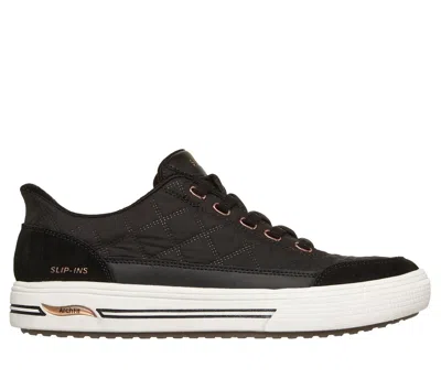Skechers Women's Slip-ins: Arch Fit Arcade - Cozy Fit Cuddle Steps Sneaker In Black