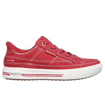 Skechers Women's Slip-ins: Arch Fit Arcade - See Ya There Sneaker In Red
