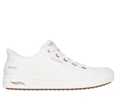 Skechers Women's Slip-ins: Arch Fit Arcade - See Ya There Sneaker In White