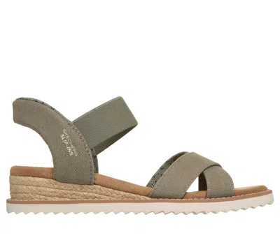 Skechers Women's Slip-ins: Bobs Desert Kiss - Golden Lily Sandals In Green