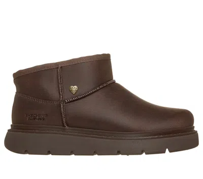 Skechers Women's Slip-ins: Bobs Keepsakes Lite - Sleek N Chic Bootie Shoes In Brown