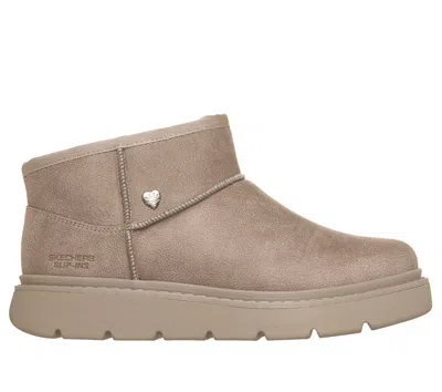 Skechers Women's Slip-ins: Bobs Keepsakes Lite - Sleek N Chic Bootie Shoes In Brown