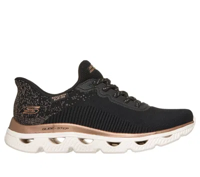 Skechers Women's Slip-ins: Bobs Sport Arc Waves - Urban Sparkle Sneaker In Black