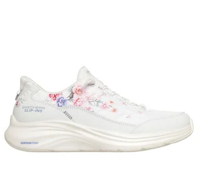 Skechers Women's Slip-ins: Contour Foam - Cozy Fit Gentle Bloom Sneaker In White