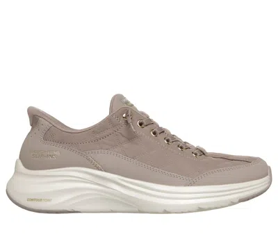 Skechers Women's Slip-ins: Contour Foam - Cozy Fit Golden Hour Sneaker In Brown