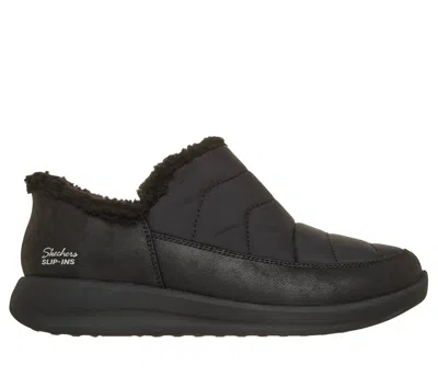 Skechers Women's Slip-ins: Cozy Escape - Snowpuff Slipper Boots In Black