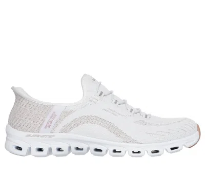 Skechers Women's Slip-ins: Glide-step - Copper Bloom Hands Free Slip-ins Sneaker In White