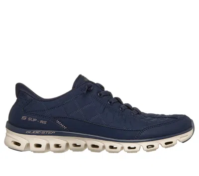 Skechers Women's Slip-ins: Glide-step - Cozy Fit At Ease Hands Free Slip-ins Sneaker In Blue