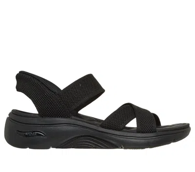 Skechers Women's Slip-ins: Go Walk Arch Fit 2.0 Sandals - Francesca In Black