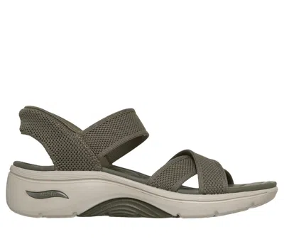 Skechers Women's Slip-ins: Go Walk Arch Fit 2.0 Sandals - Francesca In Green