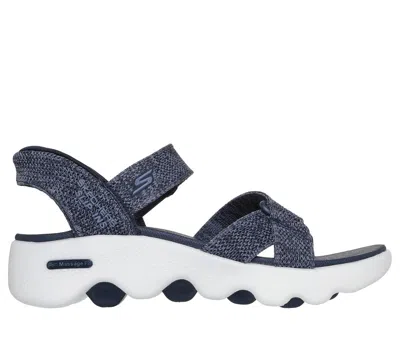 Skechers Women's Slip-ins: Go Walk Massage Fit Sandals - Heather In Blue