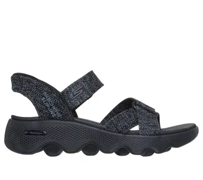 Skechers Women's Slip-ins: Go Walk Massage Fit Sandals - Heather In Black