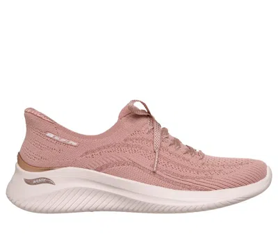 Skechers Women's Slip-ins Martha Stewart: Arch Fit Ultra Flex 3.0 - Metallic Grace Sneaker|size 7.0| In Pink