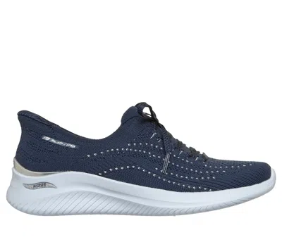 Skechers Women's Slip-ins Martha Stewart: Arch Fit Ultra Flex 3.0 - Metallic Grace Sneaker|size 9.0| In Blue