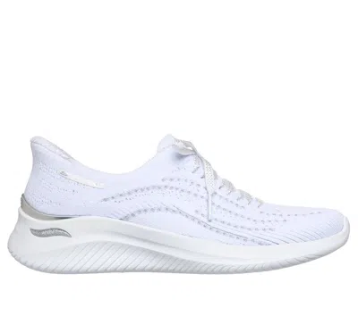 Skechers Women's Slip-ins Martha Stewart: Arch Fit Ultra Flex 3.0 - Metallic Grace Sneaker|size 9.5| In White