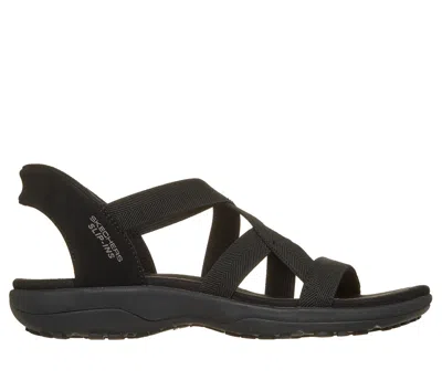 Skechers Women's Slip-ins: Reggae Slim - Stretch Flex Sandals In Black