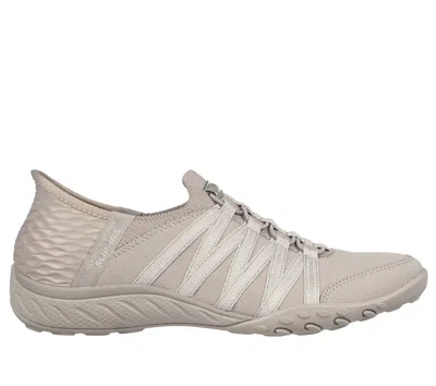 Skechers Women's Slip-ins Relaxed Fit: Breathe-easy - Roll-with-me Slip-on Shoes In Neutral