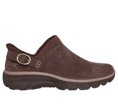 Skechers Women's Slip-ins Relaxed Fit: Easy Going - Modern Time Boots In Chocolate