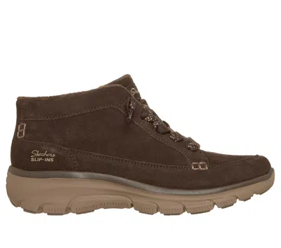 Skechers Women's Slip-ins Relaxed Fit: Easy Going - Warm Occasion Boots In Brown