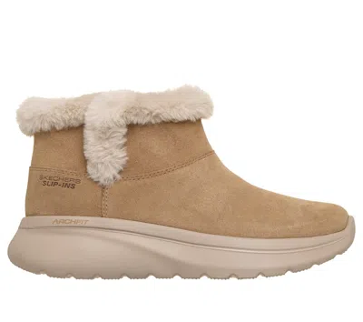 Skechers Women's Slip-ins Relaxed Fit: Go Walk Arch Fit N-joy - Elevate Boots In Chestnut