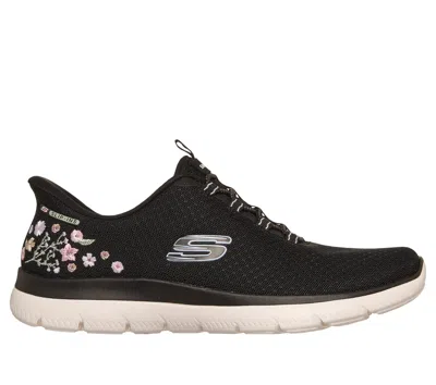 Skechers Women's Slip-ins: Summits - Spring Blossom Sneaker In Black